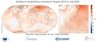 This page lists all weeks in 2020. Surface Air Temperature For July 2020 Copernicus