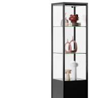 Glass Display Cabinet with Storage | Adjustable Shelves ...