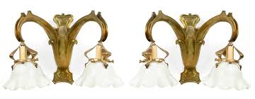 Address 608 nw commodity cove, port st. French Art Nouveau Brass Wall Sconces 1