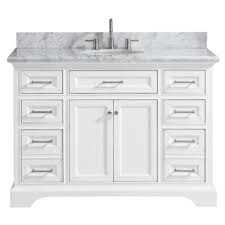 Posted on january 3, 2020 by posted in vanities. Sink In Center White Bathroom Vanities Bath The Home Depot