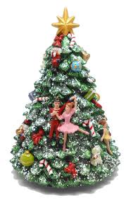 Elegantoss Poly Resin Christmas Tree Revolving Musical Box The Tree Revolves With Nutcracker Dolls Christmas Music Plays Walmart Com Walmart Com