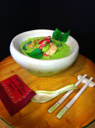 thai green curry bowl cake with edible spoon chopsticks napkin by cakestar ca curry bowl bowl cake funny cake