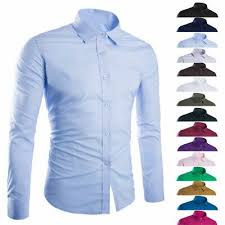 Men Long Sleeve Turn Down Collar Solid Color Easy Care Anti Crease Casual Shirt Mens Shirts Men Shirt Style Casual Shirts For Men