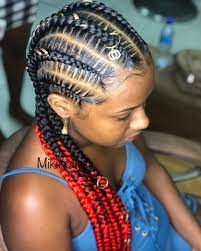 Stitchedbraids Straightback With Accessories Braided Hairstyles Hair Styles Punk Hair