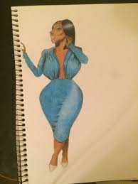 This Is A Drawing Of A Thick Black Girl Girl Drawing Drawings Pics