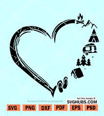 Download Camping Heart Svg Heart Camp Svg Camping Decal Svg Svg Hubs