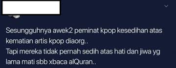 Sabar merupakan salah satu dari sekian banyak sifat terpuji yang sangat disenangi allah, dan rasulullah. Ramai Yang Anti Kpop Hina Dan Kecam Artis Korea Yang Sudah Meninggal Ini Respond Dari Caprice Buat Ramai Orang Sentap Kisah Dunia