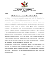 Trinidad and tobago is considered one of the most educated countries in the world with a literacy rate exceeding 98%. Ministry Of Education Trinidad And Tobago On Twitter Clarification Of Information Reported In The Media Moedutt Transformingeducation Update Https T Co Lg4nzdtsqr Twitter