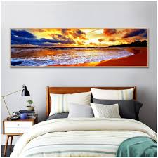 These faux techniques can be as simple or advanced as you desire. Posters Prints Sunset Wall Art Canvas Painting Seascape Living Room Unframed Long Pictures Copy With Free Shipping Worldwide Weposters Com