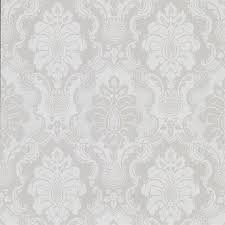 Vintage retro style paper wallpaper grey wall coverings roll textured damask 3d. 2836 802443 Juliet Light Grey Damask Wallpaper Wallpaper Boulevard