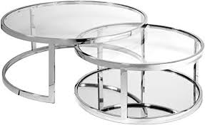 Amazing Offer On Uptown Club Wren Ultra Modern Round Glass Top Nesting Coffee Table Set 35 43 Silver Online In 2020 Silver Furniture Round Glass Nesting Tables