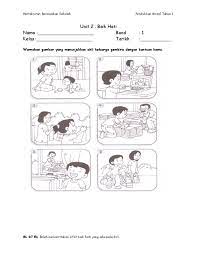 Kita menggunakan tangan untuk ____________. Insrument Pbs Kssr Pendidikan Moral Tahun 1 Baik Hati Band 1