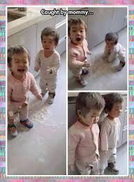 From Flour Fun To Timeout In Seconds Funny Babies Funny Pictures Funny Kids