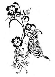 The design below looks cool on the wearer. Butterfly Flowers And Swirls Tattoo Design Unique Butterfly Tattoos Butterfly Tattoos Crayon