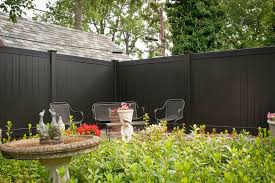 Why choose an outdoor essentials fence kit? Black Vinyl Pvc Privacy Fencing Panels From Illusions Vinyl Fence Traditional Landscape New York By Illusions Vinyl Fence Houzz
