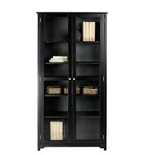 Black Bookshelf With Doors Bookshelf Door Home Depot In 2020 Bookcase With Glass Doors Glass Door Black Bookcase