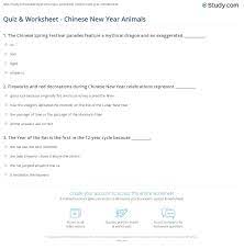 This sounds like everybody's new year's resolutions list. Quiz Worksheet Chinese New Year Animals Study Com
