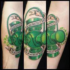 Green lantern logo tattoo design by aaronjayson. In Brightest Day In Darkest Night 12 Superb Green Lantern Tattoos Tattoodo