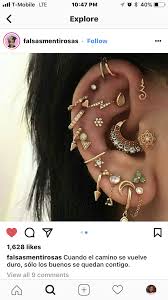 Eu So Queria Ter A Orelha Assim Orelha Piercings Orelha Feminino Brinco Piercing