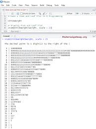 how to make a stem and leaf plot in r programming