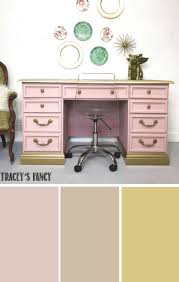 Tea Rose Chalk Mineral Paint Pink Painted Furniture Colorful Furniture Desk Makeover Diy