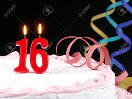 16th birthday wishes shouldn't be. Birthday Cake With Red Candles Showing Nr 16 Stock Photo Picture And Royalty Free Image Image 15782455