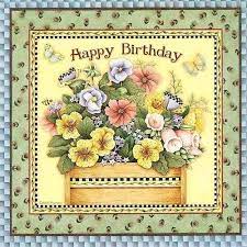 Happy Birthday To Everyone Who S Birthday Is In March Happy Birthday Flower Vintage Birthday Cards Birthday Greeting Cards