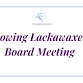 Growing Lackawaxen Board Meeting — Lackawaxen Township event image