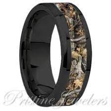 Titanium Oak Real Forest Camo Ring Mossy Tree Wedding Band Men Black Silver 8mm Camo Wedding Rings Mens Camo Wedding Bands Mens Wedding Bands