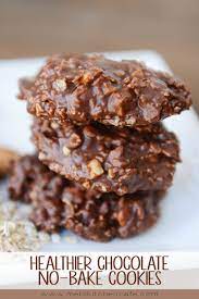 Healthier No Bake Cookies No Refined Sugar Or Oil Recipe Healthy No Bake Cookies Chocolate No Bake Cookies Baking Recipes Cookies