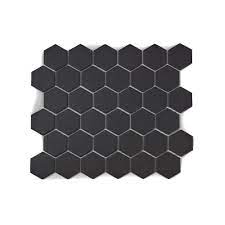 Wall, metal, glass, creamic tile, any smooth surface. Full Body Hexagon Matt Black Mosaic 5 1cm X 5 1cm 32 5cm X 28 1cm Wall Floor Tile