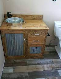 Search within results enter a keyword. Rustic Bathroom Vanity 60 Dual Sink Reclaimed Barn Wood Vanity W Barn Tin 9324 Rustic Bathroom Vanities Rustic Bathroom Designs Rustic Vanity