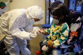Healthcare Worker Hazmat Suit Collects Samples Plane Editorial Stock Photo Stock Image Shutterstock