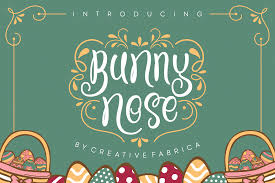 Bunny Nose Font By Creative Fabrica Fonts Creative Fabrica Easter Fonts Cool Fonts Nose