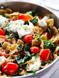 Whole Wheat Pasta With Tomato Ricotta And Spinach Pasta Dishes Summer Pasta Recipes Recipes