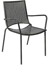 Stackable Iron Patio Arm Chair With Iron Mesh Seat And Back Outdoor Chairs Metal Restaurant Restaurant Seating