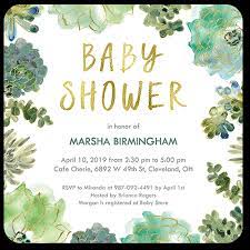 Anyone can turn the photos into awesome artworks using the templates. Splendid Succulents Baby Shower Invitation
