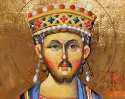 San Justiniano el Grande Icono ortodoxo, San Justino, Emperador romano de  Oriente, Icono bizantino, Santo bizantino, Icono de oración tradicional