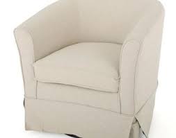 Noble House Cecilia Natural Fabric Swivel Chair With Loose Cover