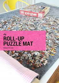 A support tube keeps the puzzle mat from collapsing and damaging the puzzle. Diy Roll Up Jigsaw Puzzle Mat Video Momadvice