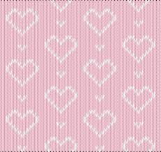 Knitting Motif And Knitting Chart Heart Pattern Designed