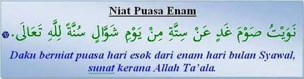 Jika dikerjakan setelah hari raya idul fitri, maka pahalanya sama seperti berpuasa setahun penuh. Uswatun Hasanah Niat Puasa 6 Berpuasa 6 Hari Di Bulan Facebook