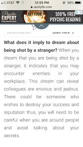Dream Interpretations Psychic Reading Get Shot Dream Interpretation