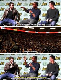 Yeah not sure what it is but he felt a bit more badass to me. Chris Evans Sebastian Stan Anthony Mackie