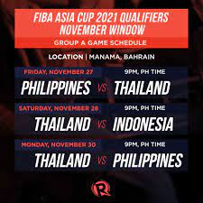 The fifa world cup 2022 european qualifiers kickstart this week as club football gives way to international fixtures. Game Schedule Fiba Asia Cup Qualifiers November Window