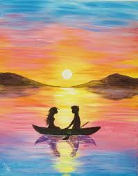 Initial drawing for warm sunset watercolor painting. Easy Sunset Watercolor Painting Ideas Novocom Top
