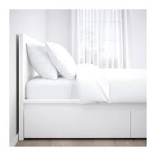 Malm High Bed Frame 4 Storage Boxes White Luroy Queen Ikea Malm Bed White Bed Frame Bed Frame