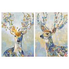 Pjatteryd Picture Colourful Reindeer Ikea Ikea Art Hanging Art Art