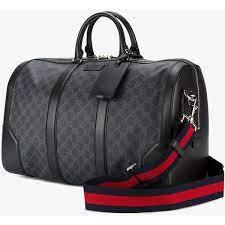 Gucci Monogram Printed Weekend Bag 1 470 Liked On Polyvore Featuring Bags And Luggage Luxury Bags Leather Overnight Bag Bags