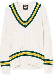 Gm Cricket Sweater Green Yellow Medium Boys Amazon Co Uk Clothing